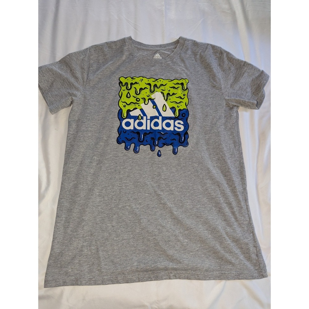 Adidas Boy's X Large‎ Gray Graphic T-Shirt